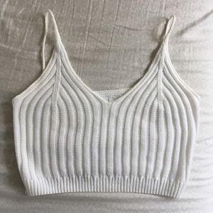 SOLD: Romwe White Crop Top Cami